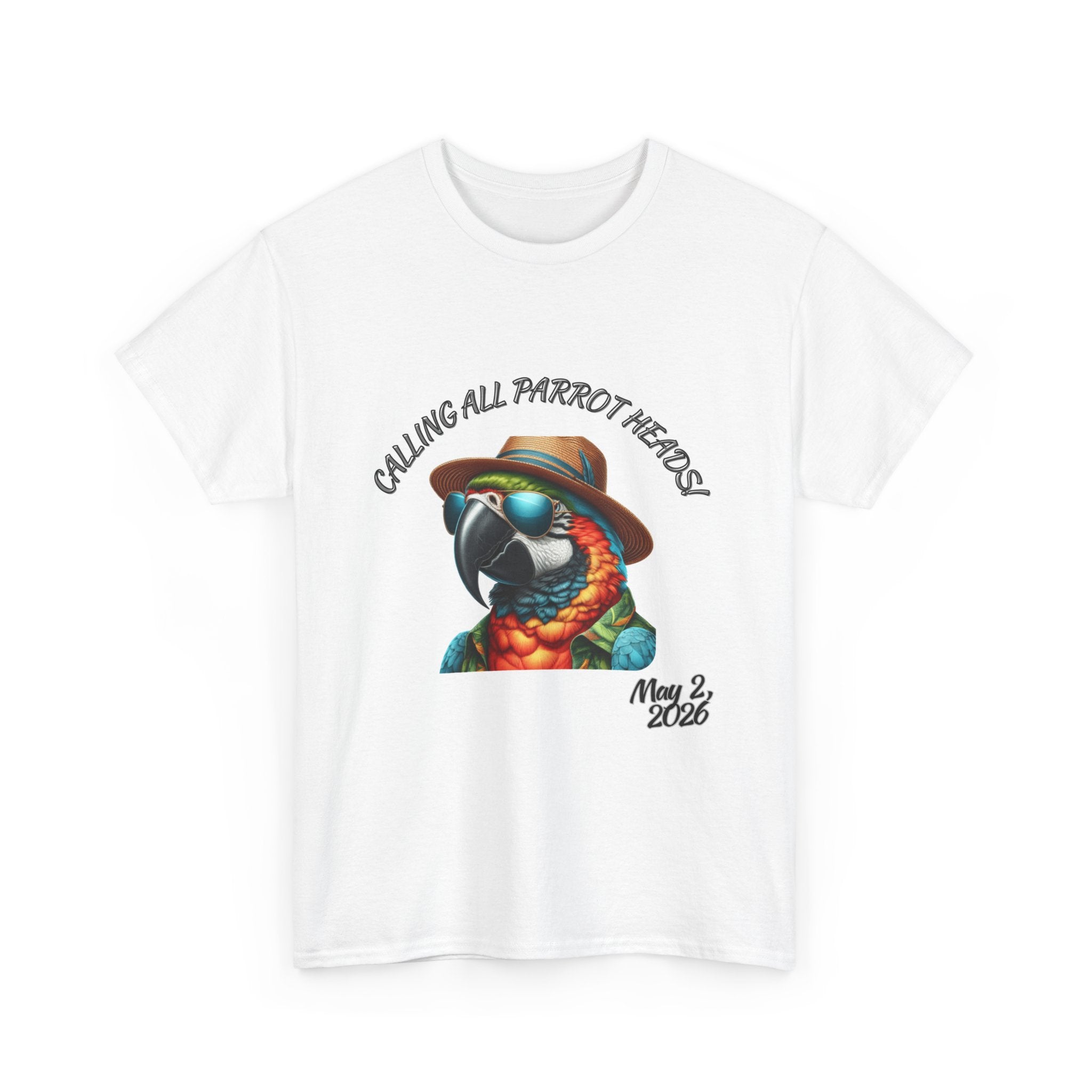 Parrot Heads Tee — Tropical Parrot Event Graphic T-Shirt