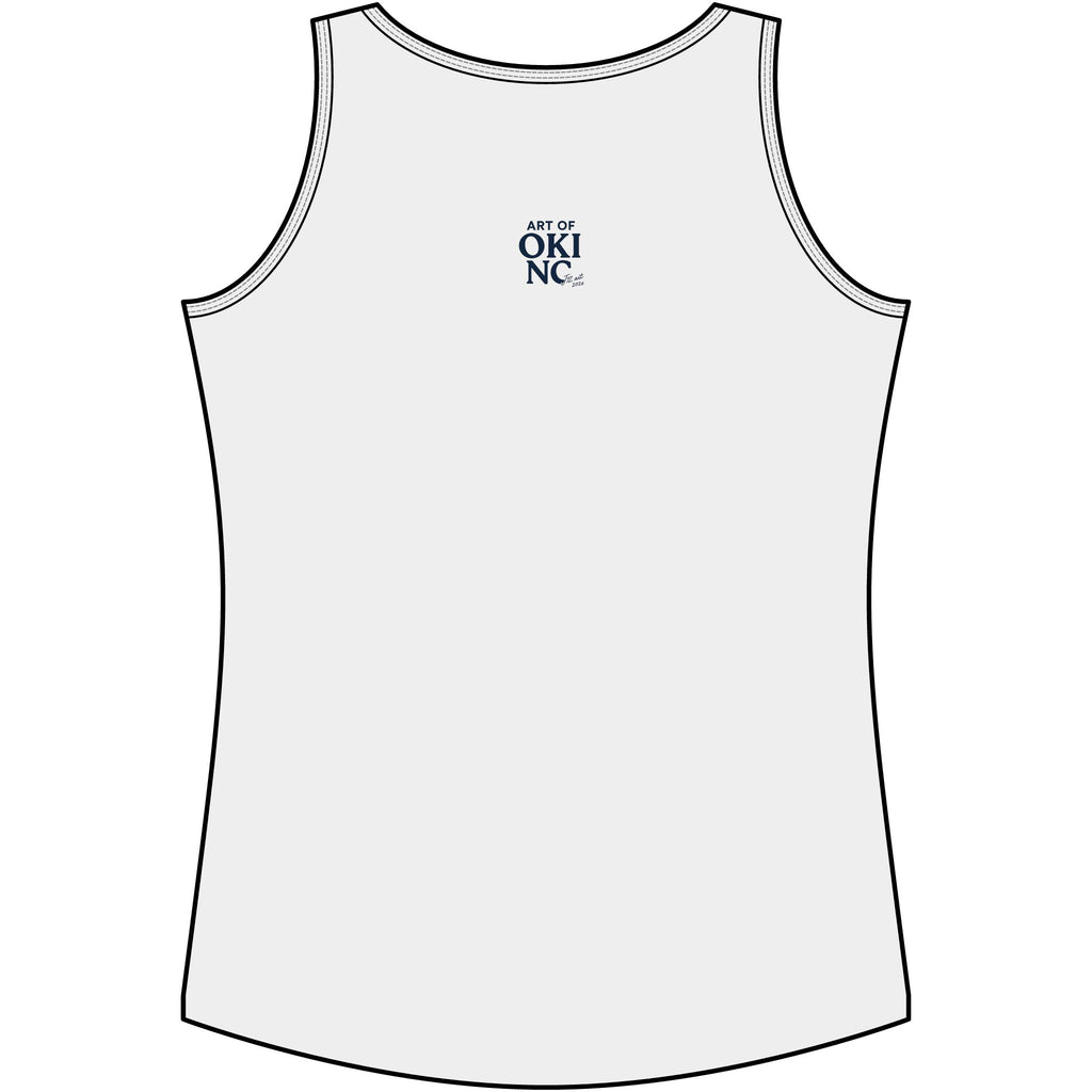 Sandbox Social Club Women's Tank Top — Retro Beach Pinup Graphic