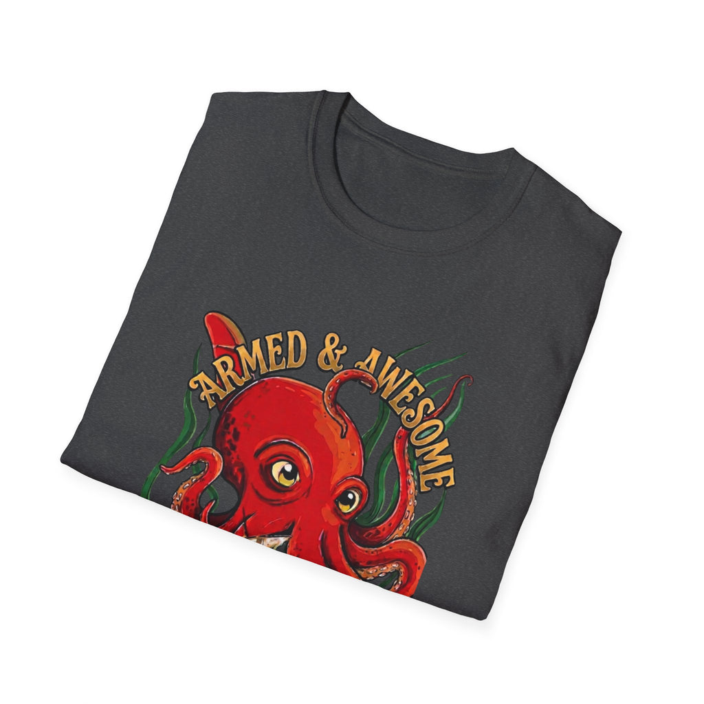 Octopus Band Tee — 'Armed and Awesome" The Last Turtle' Graphic T-Shirt