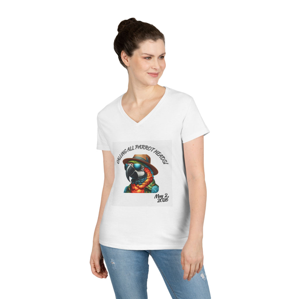 Chillin' All Parrot Heads V-Neck T-Shirt – Tropical Parrot Tee (May 2, 2026Event)