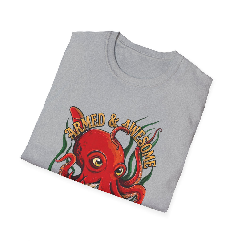 Octopus Band Tee — 'Armed and Awesome" The Last Turtle' Graphic T-Shirt