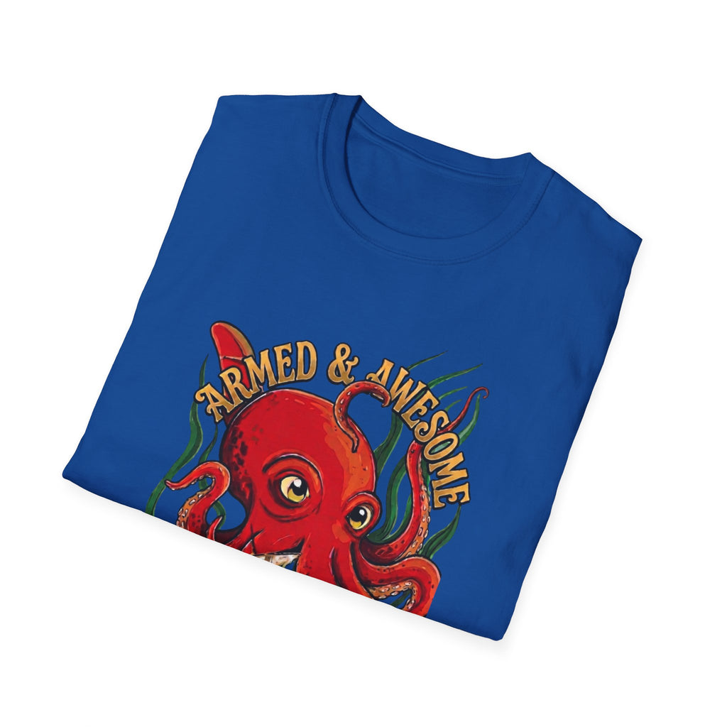 Octopus Band Tee — 'Armed and Awesome" The Last Turtle' Graphic T-Shirt