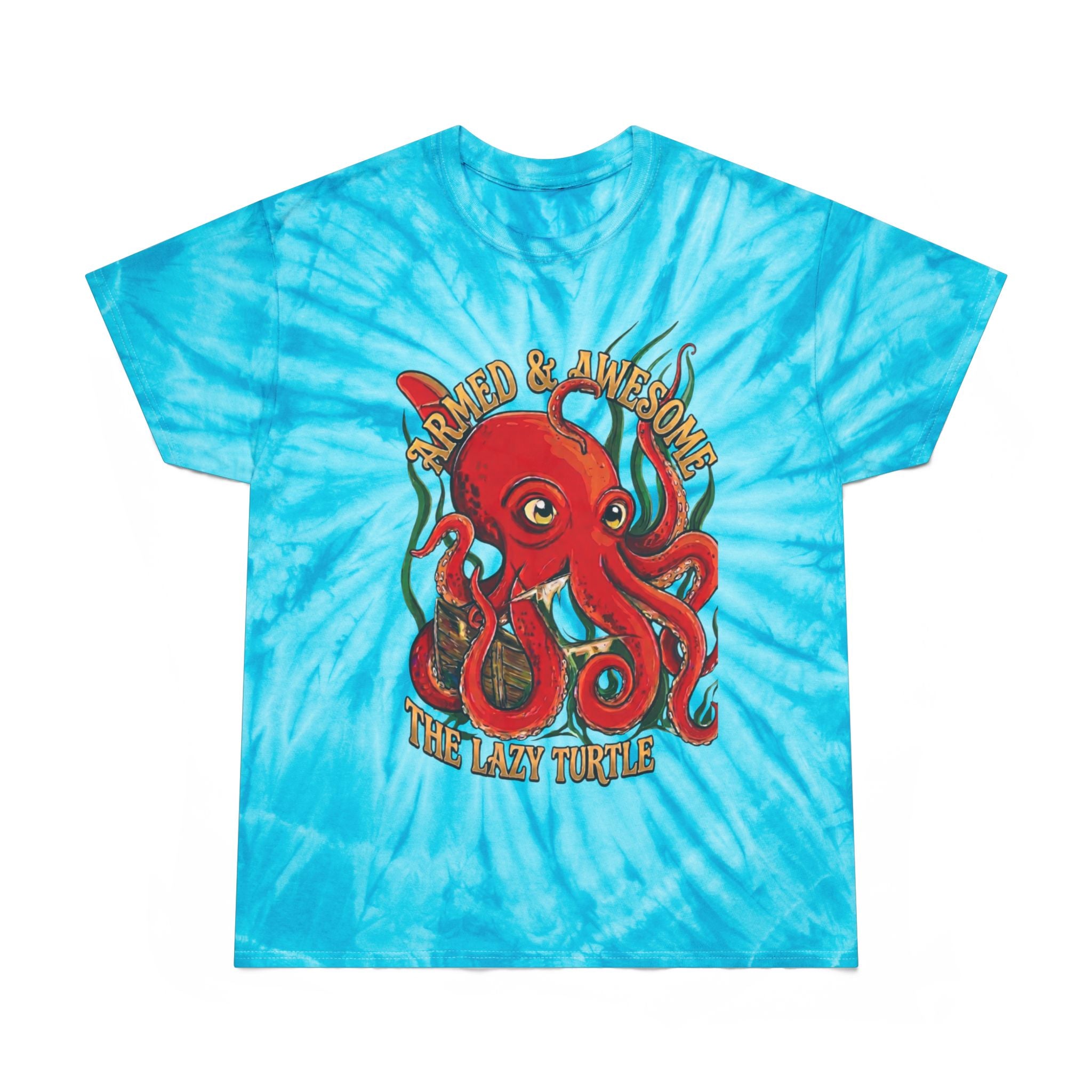 Octopus Tie-Dye Tee — "Armed & Awesome" Nautical Graphic Shirt