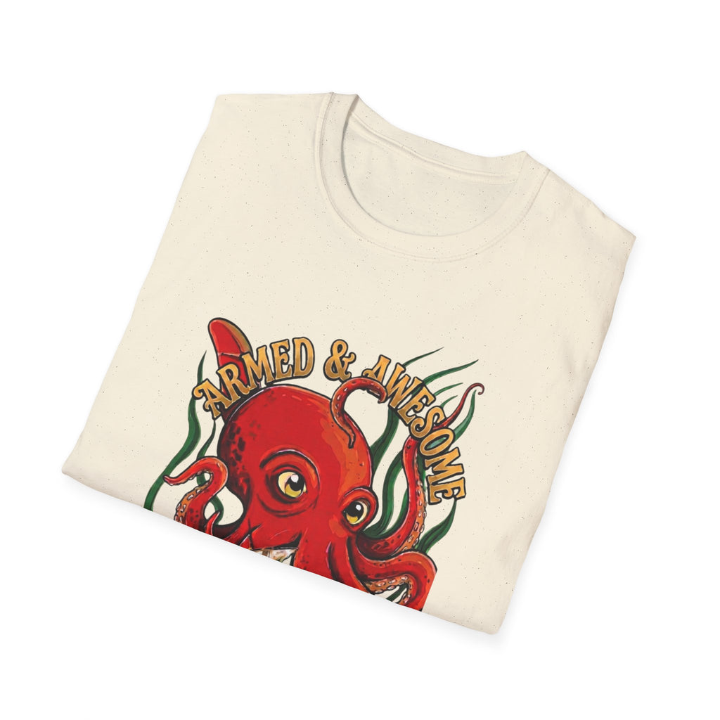 Octopus Band Tee — 'Armed and Awesome" The Last Turtle' Graphic T-Shirt