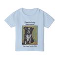 Toddler T-Shirt — "Pawsitively Awesome" Border Collie Graphic (The Lazy Turtle, OK)