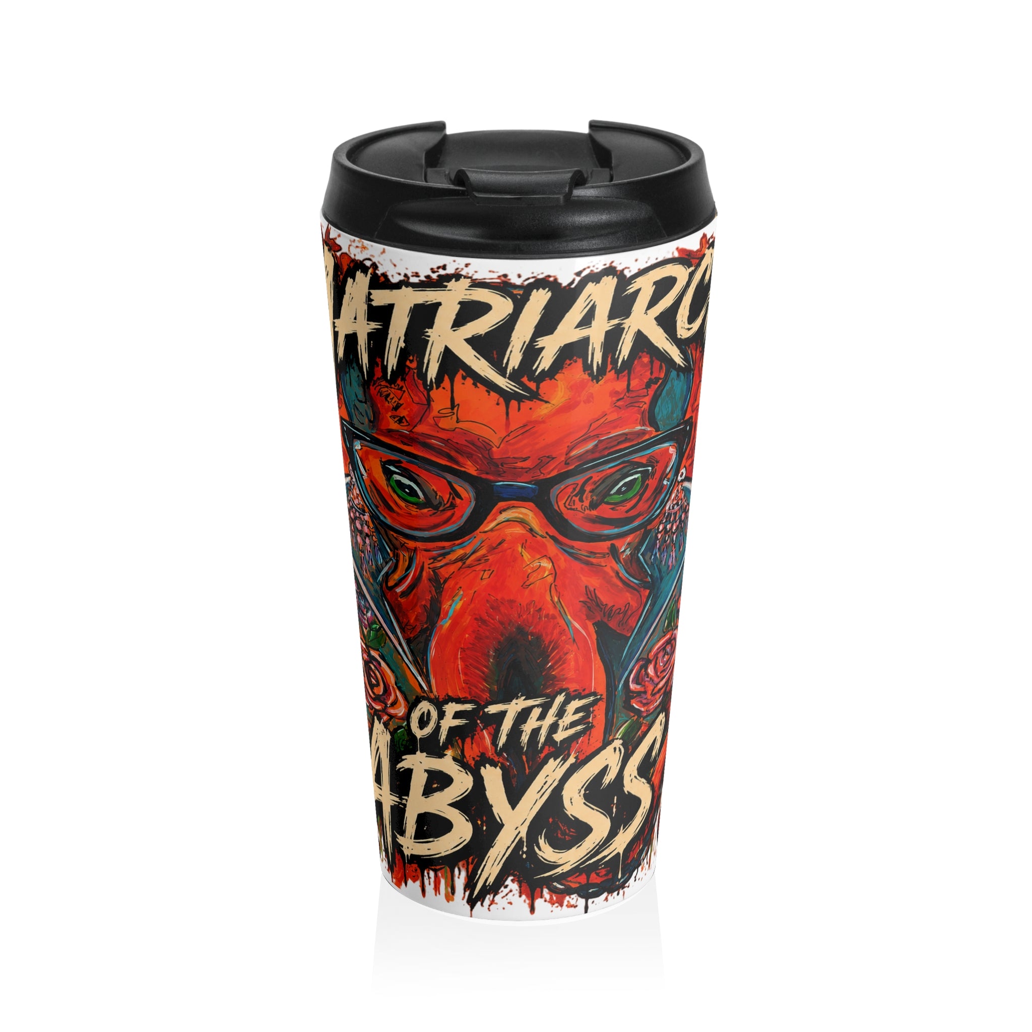Travel Mug — Patriarch of the Abyss Horror Octopus Skull Stainless Steel Tumbler