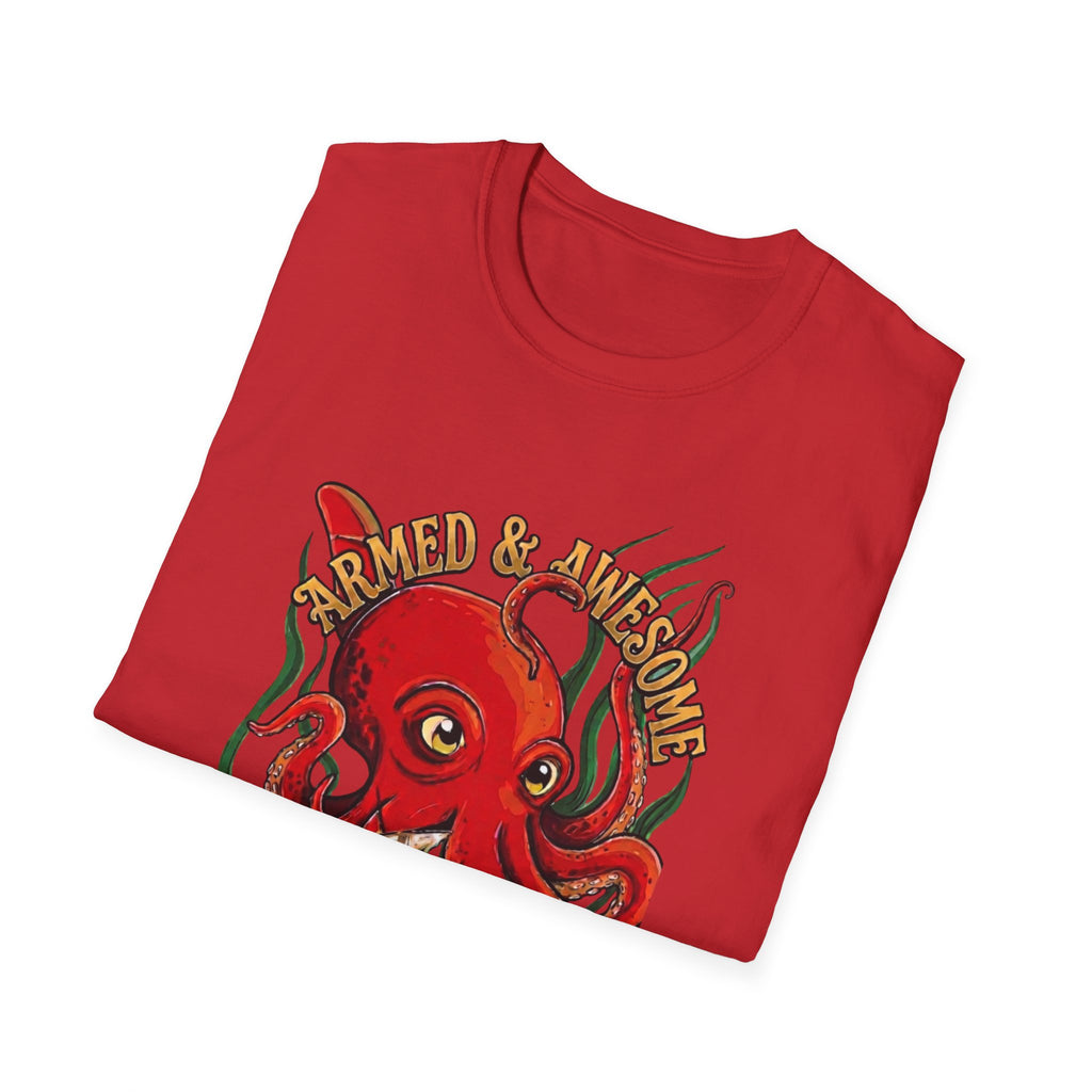 Octopus Band Tee — 'Armed and Awesome" The Last Turtle' Graphic T-Shirt