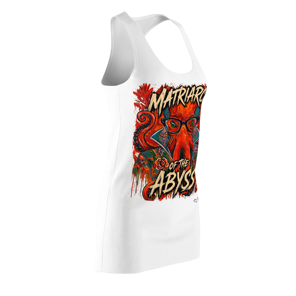 Matriarch of the Abyss Racerback Dress – Retro Octopus Graphic Dress for Women