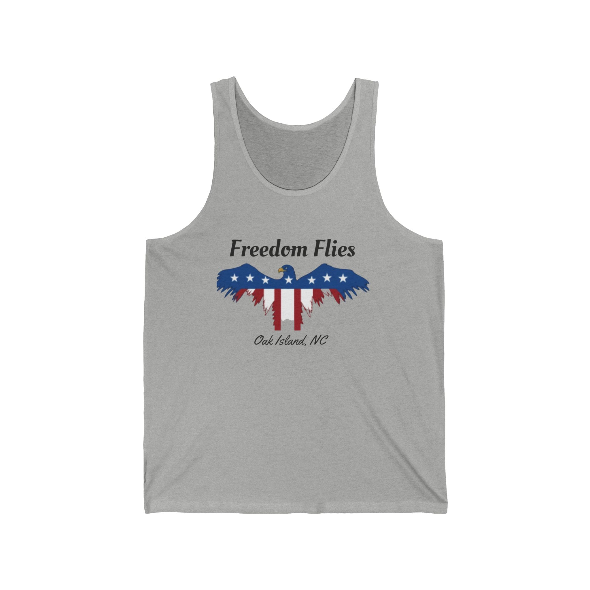 Freedom Flies Tank Top — Patriotic Eagle Wings Oak Island NC