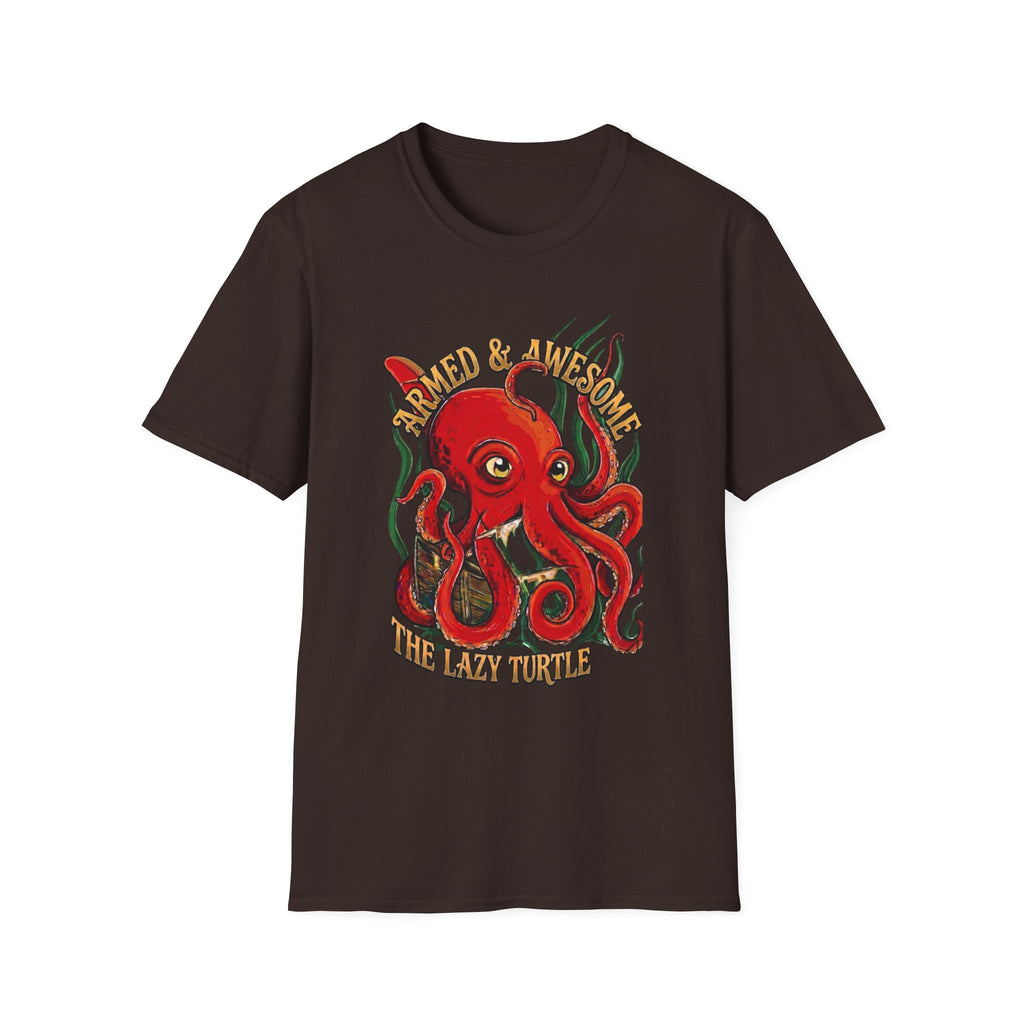 Octopus Band Tee — 'Armed and Awesome" The Last Turtle' Graphic T-Shirt