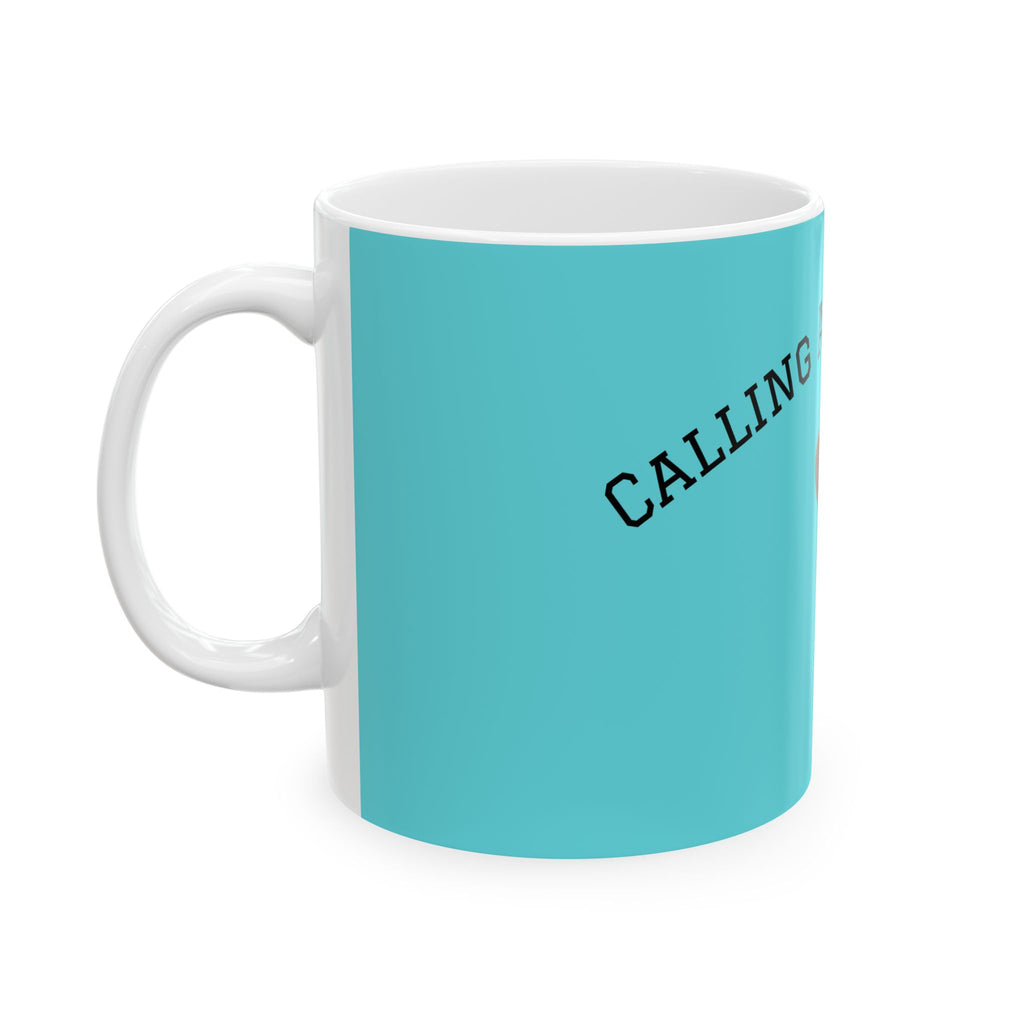Parrot Lover Mug – Colorful Tropical Parrot with Sunglasses & 'Calling All Parrot Heads' Text