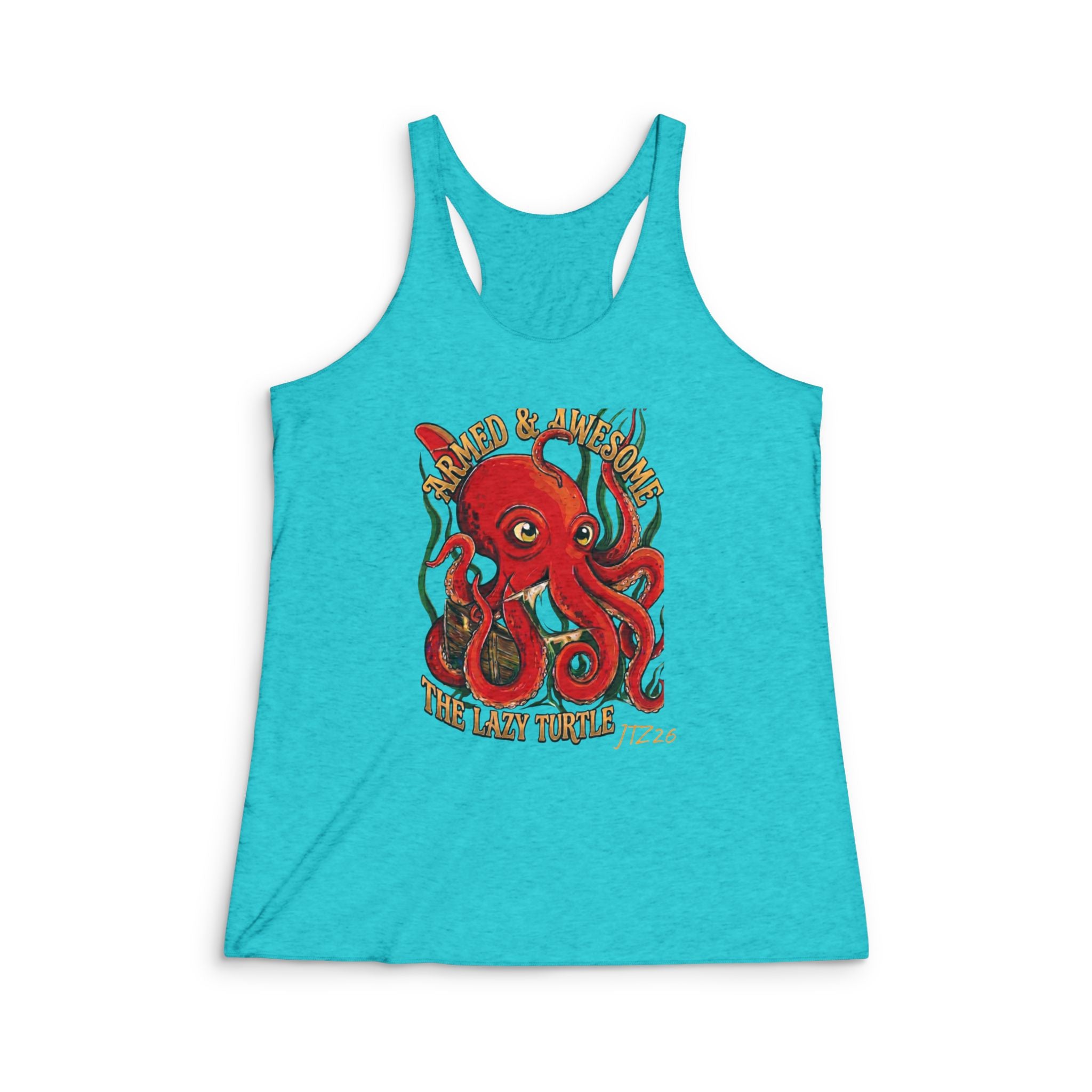 Armed & Awesome Octopus Racerback Tank