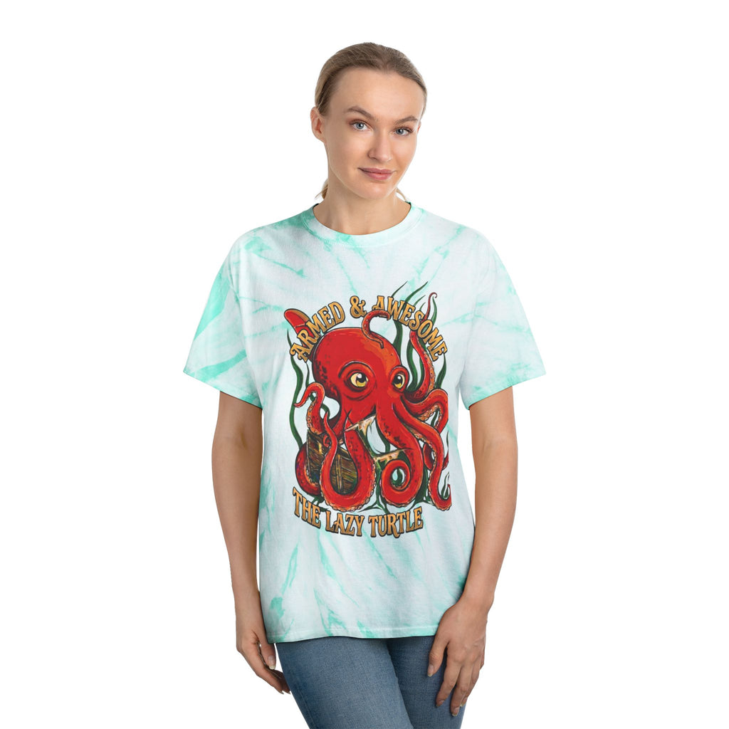 Octopus Tie-Dye Tee — "Armed & Awesome" Nautical Graphic Shirt