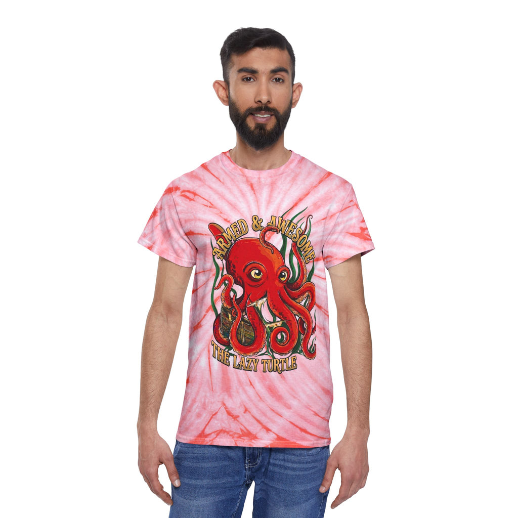 Octopus Tie-Dye Tee — "Armed & Awesome" Nautical Graphic Shirt
