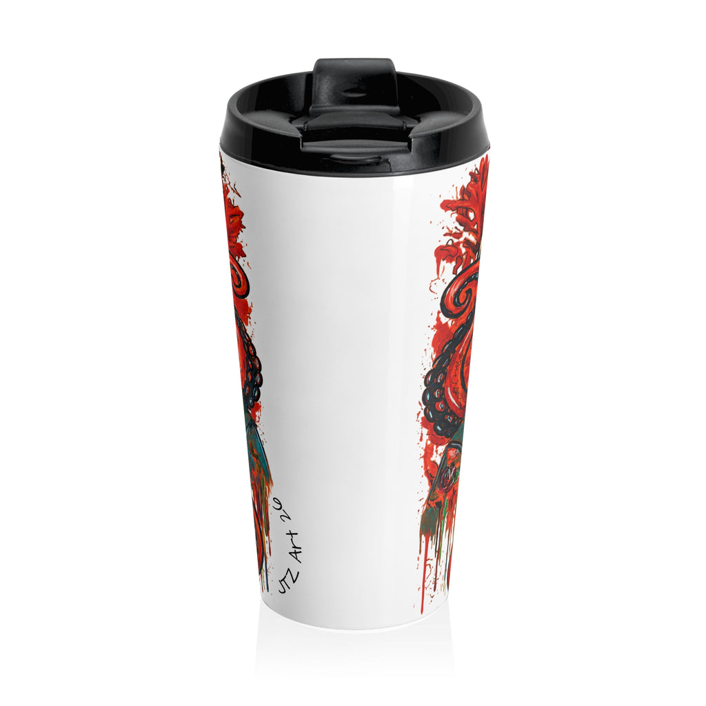 Travel Mug — Patriarch of the Abyss Horror Octopus Skull Stainless Steel Tumbler