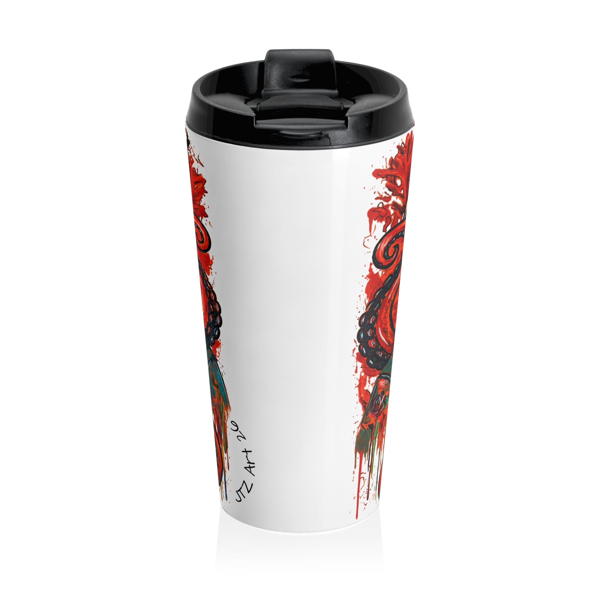 Travel Mug — Patriarch of the Abyss Horror Octopus Skull Stainless Steel Tumbler