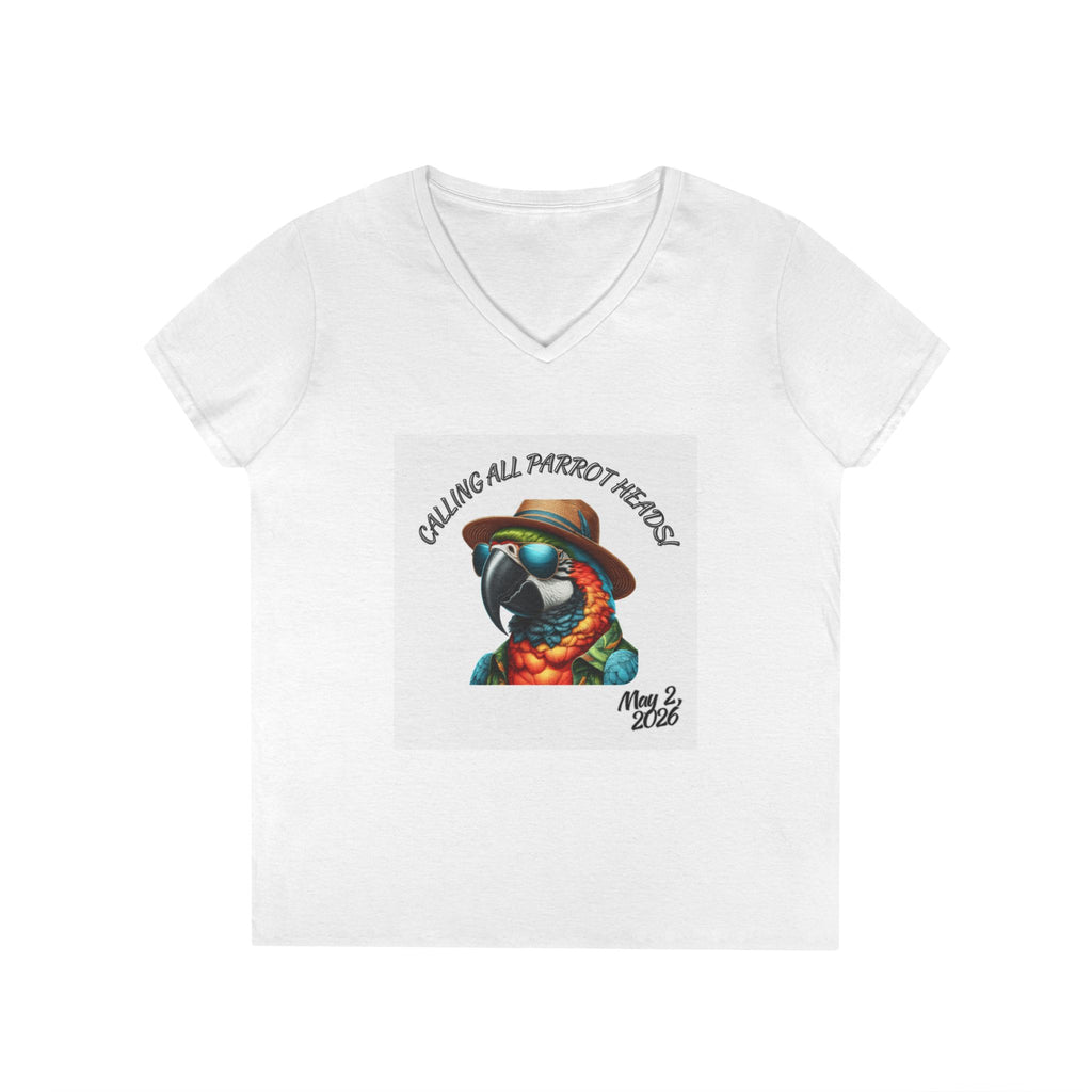 Chillin' All Parrot Heads V-Neck T-Shirt – Tropical Parrot Tee (May 2, 2026Event)