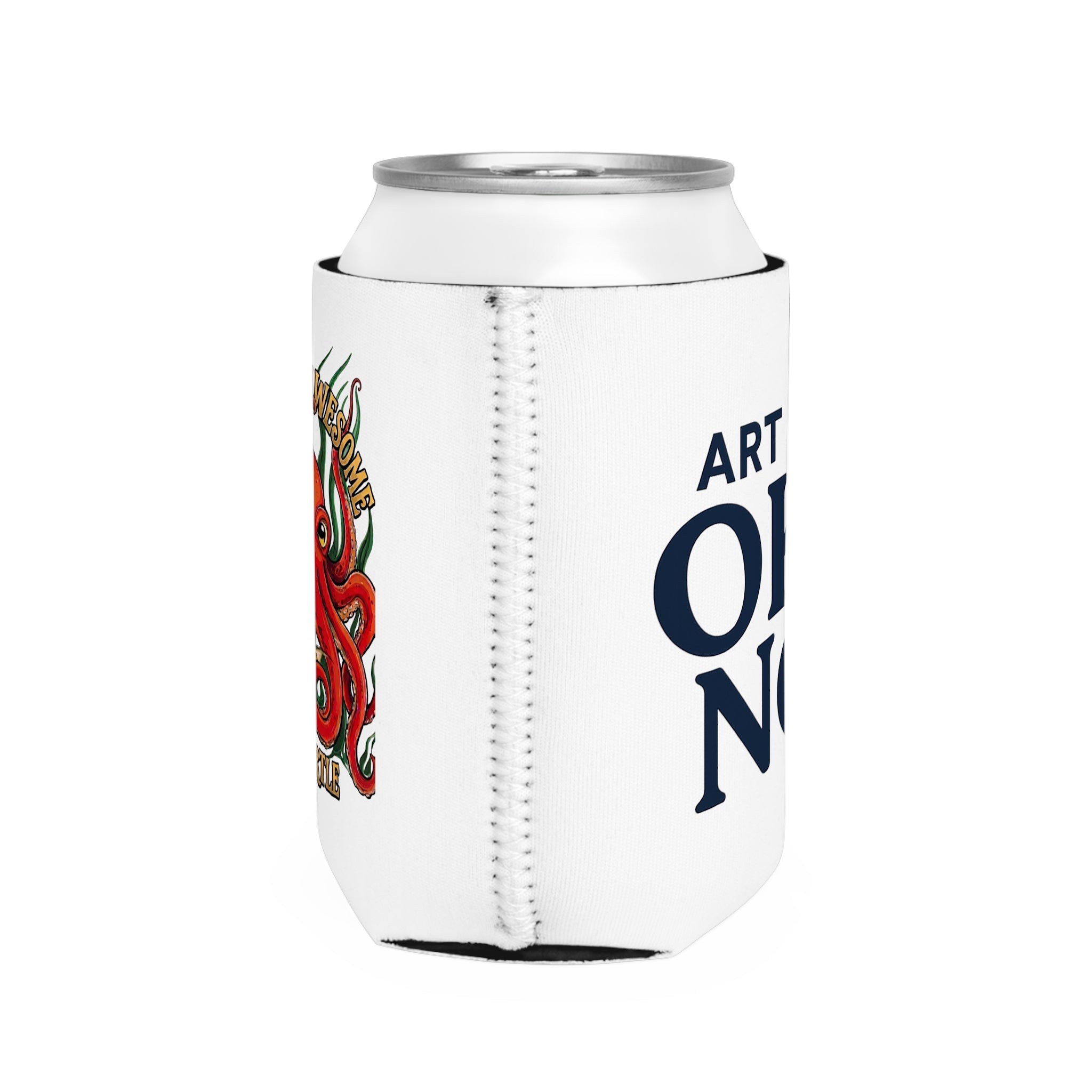 Octopus Can Cooler Sleeve — "Armed & Awesome" Lazy Turtle OKI Drink Sleeve