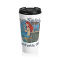 Travel Mug — "Sea Drinks" Mermaid Beach Bar Stainless Steel Tumbler