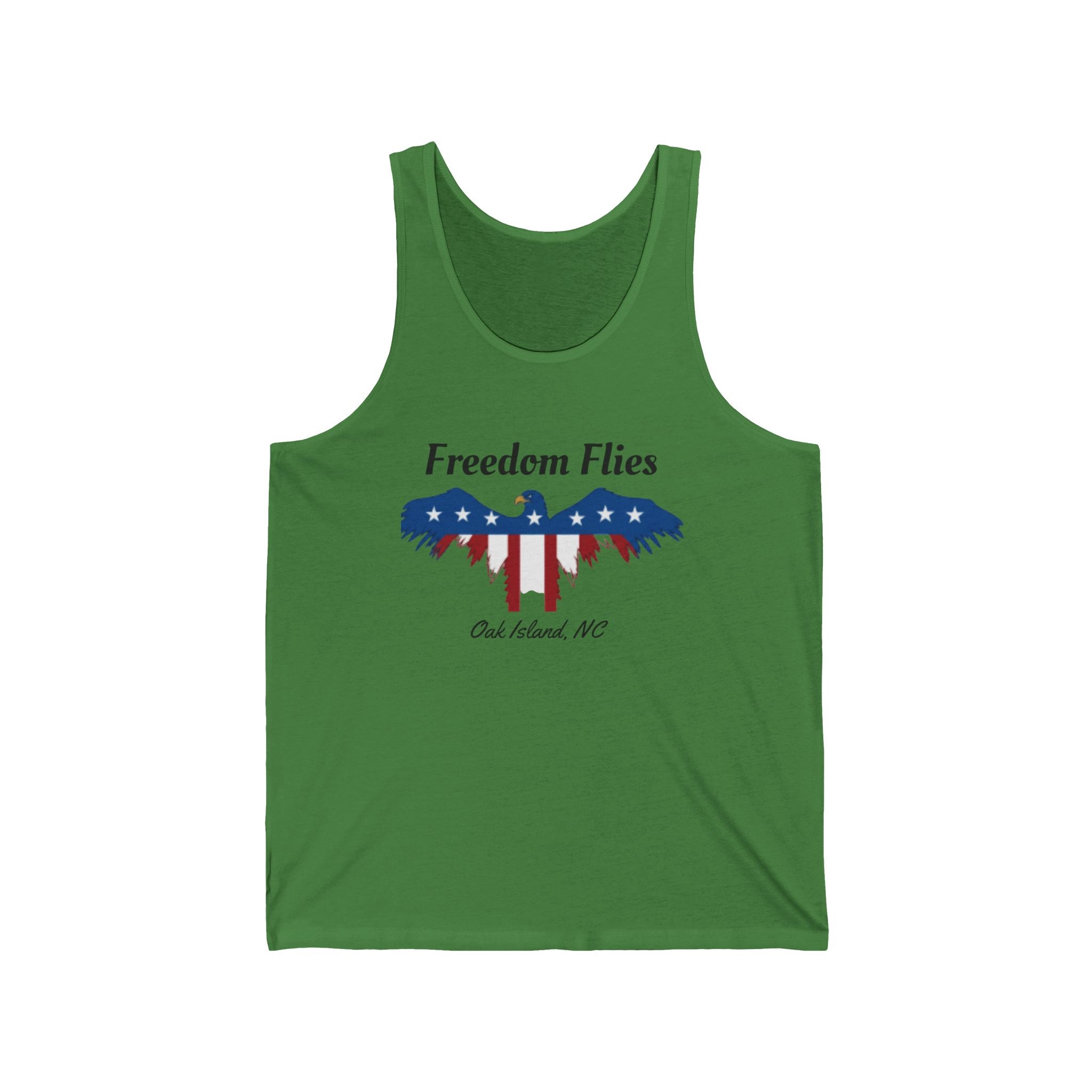 Freedom Flies Tank Top — Patriotic Eagle Wings Oak Island NC