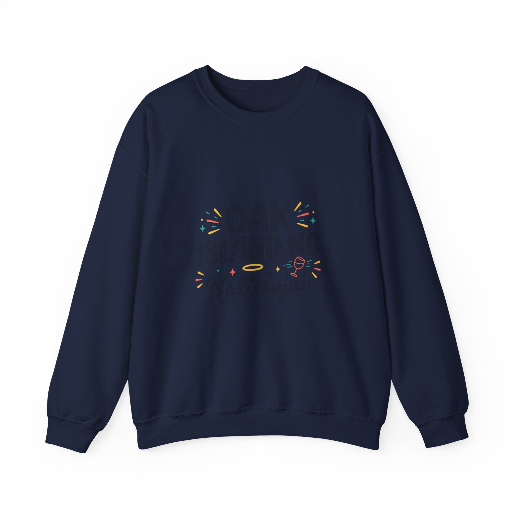 Oak Island NC Hallelujah Crewneck Sweatshirt | everything hallelujah, playful typography