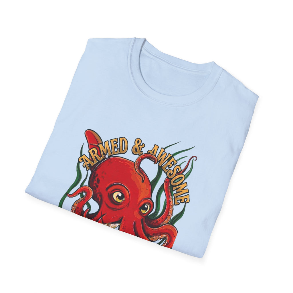 Octopus Band Tee — 'Armed and Awesome" The Last Turtle' Graphic T-Shirt
