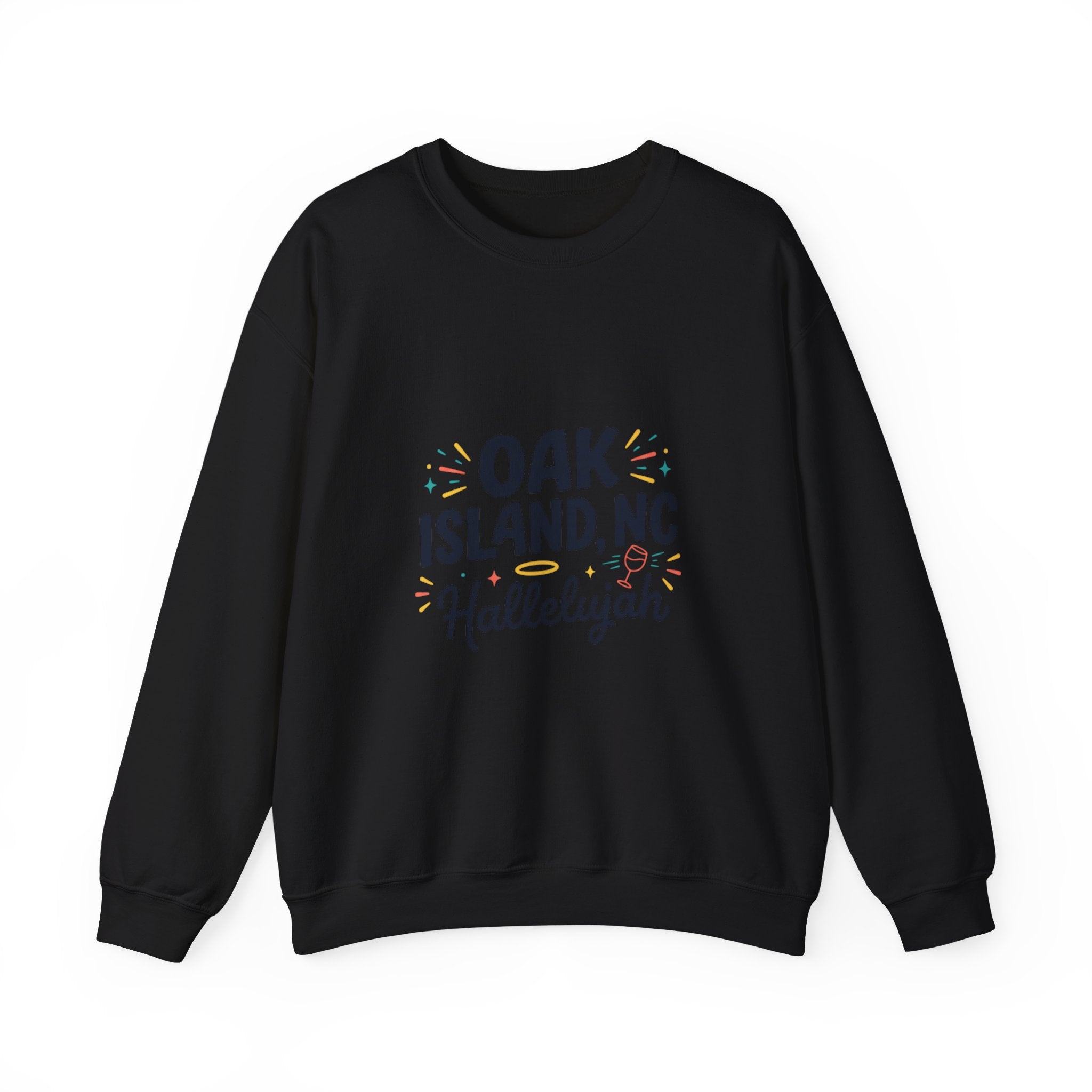 Oak Island NC Hallelujah Crewneck Sweatshirt | everything hallelujah, playful typography