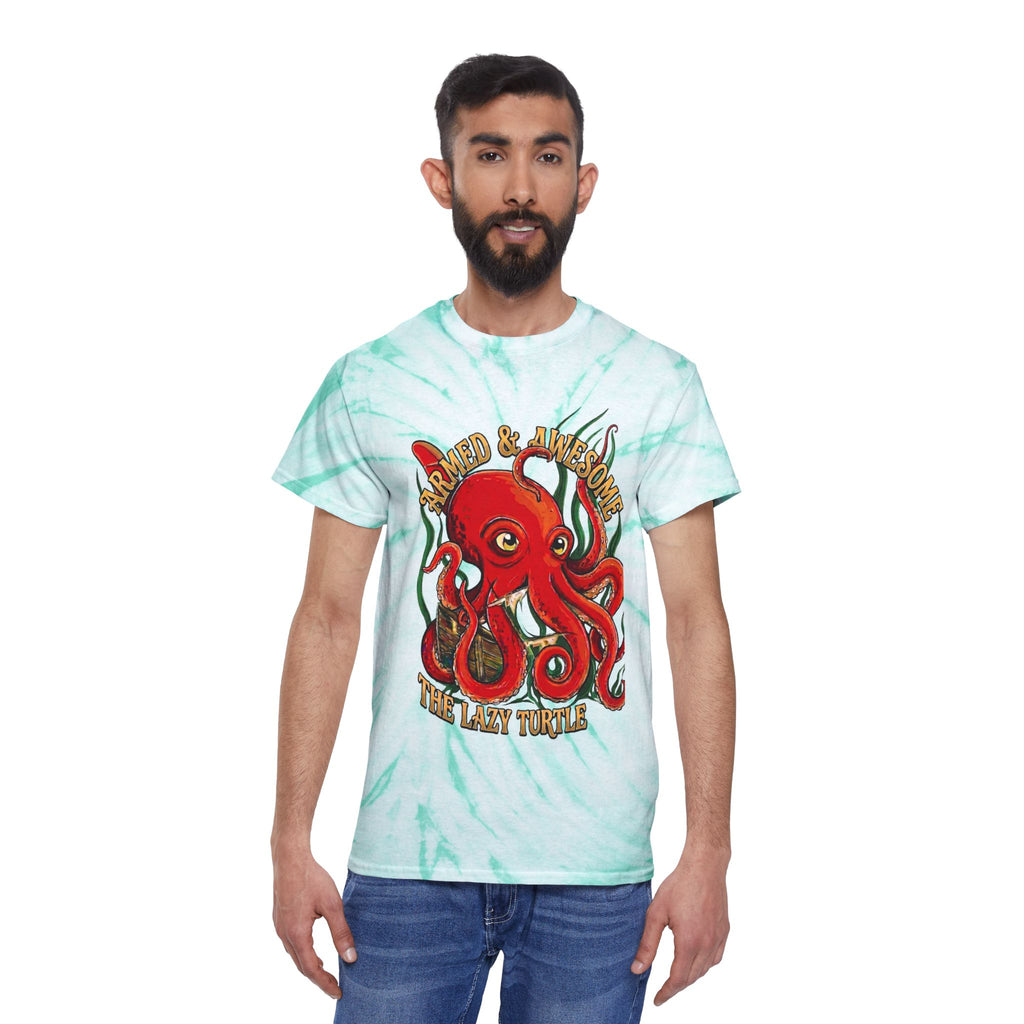 Octopus Tie-Dye Tee — "Armed & Awesome" Nautical Graphic Shirt