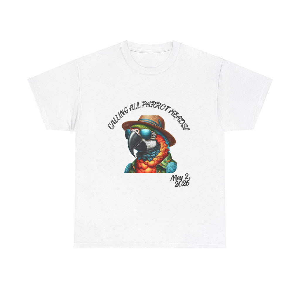 Parrot Heads Tee — Tropical Parrot Event Graphic T-Shirt