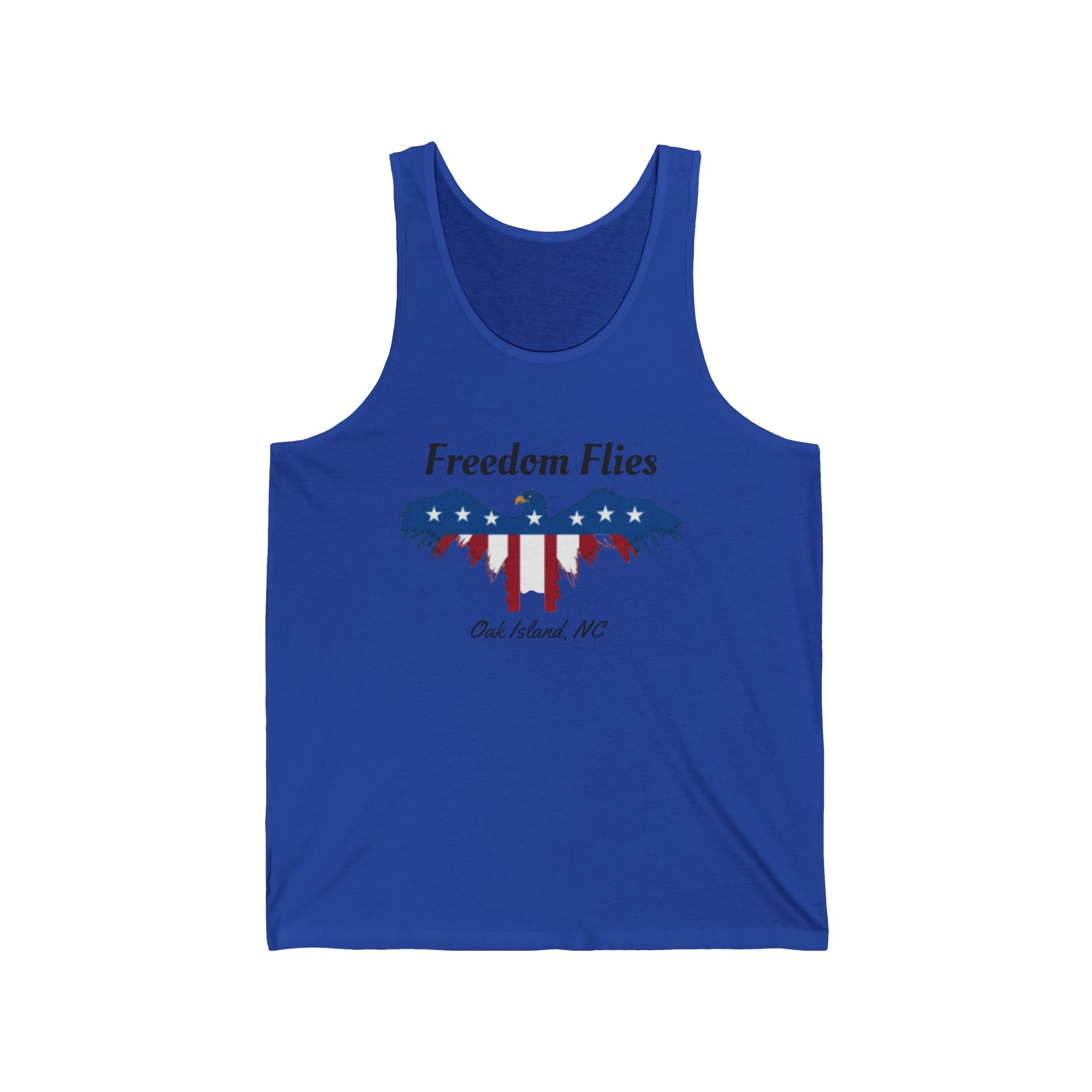 Freedom Flies Tank Top — Patriotic Eagle Wings Oak Island NC