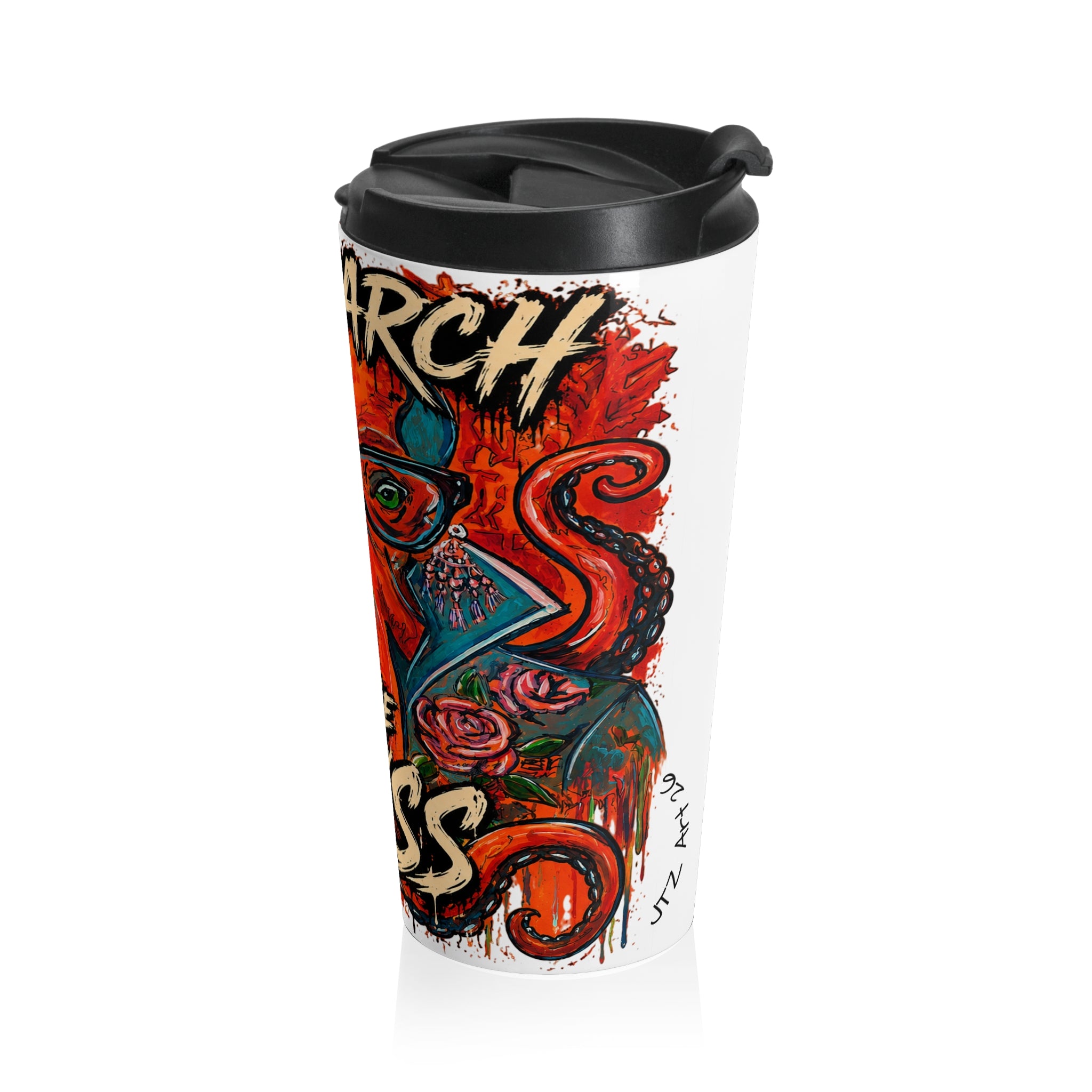 Travel Mug — Patriarch of the Abyss Horror Octopus Skull Stainless Steel Tumbler