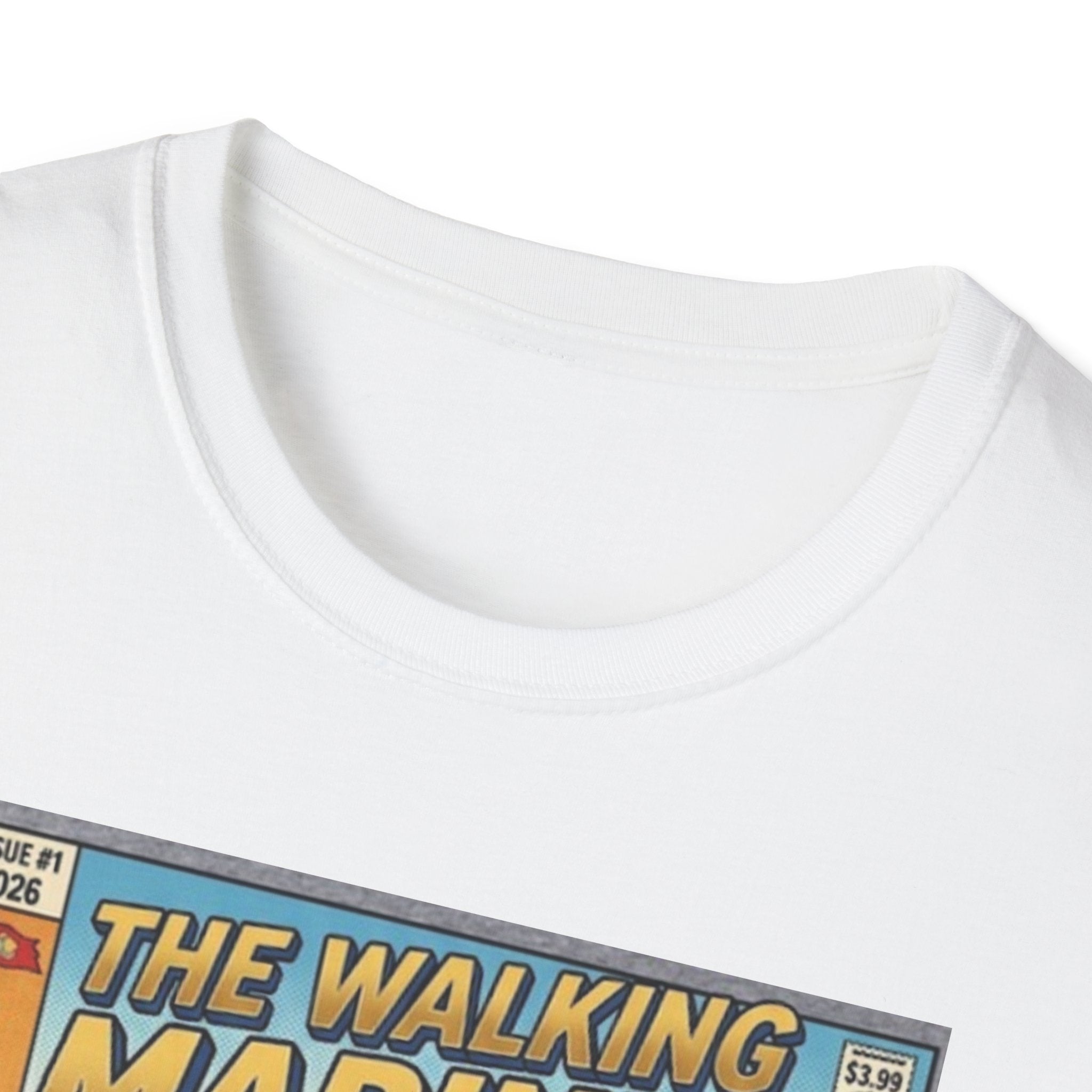 The Walking Marine Comic-Style T-Shirt — Veteran Tribute, Patriotic Veterans Day Tee