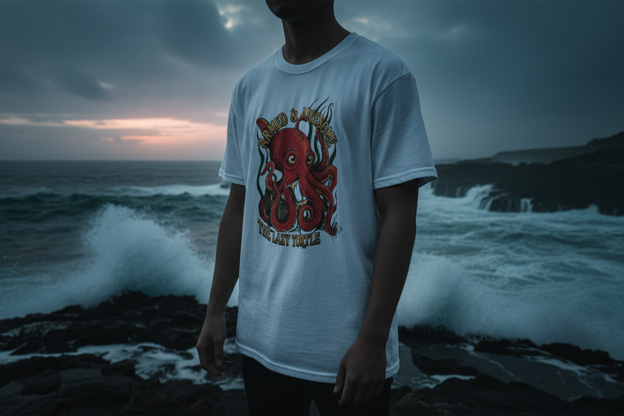 Octopus Band Tee Hero Banner - Close Up